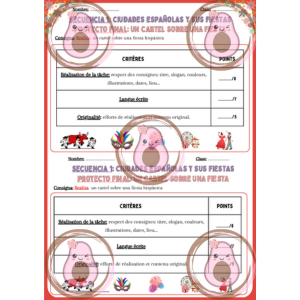 grille pour projet final séquence 1 4ème