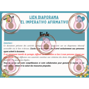 lien visionnage diaporama “el imperativo afirmativo”