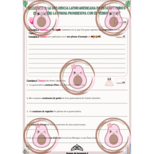 évaluation sur la forme progressive après doc 3 seq 2 3e