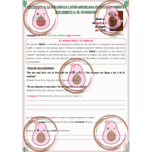 document 4 el spanglish séquence 2 3ème