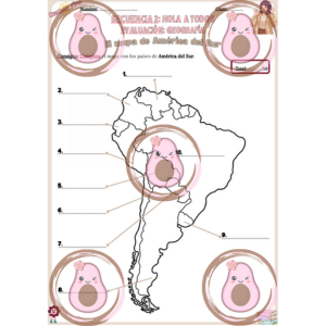 évaluation sur les cartes d'amérique séquence 2 hola a tod@s 5ème
