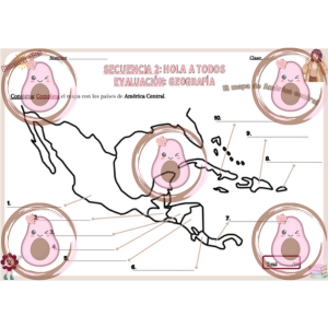 évaluation sur les cartes d'amérique séquence 2 hola a tod@s 5ème