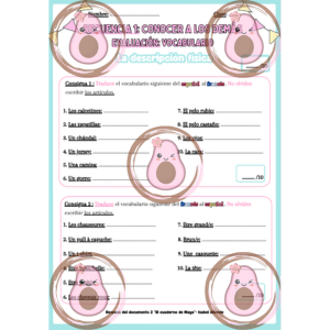 évaluation descripción física