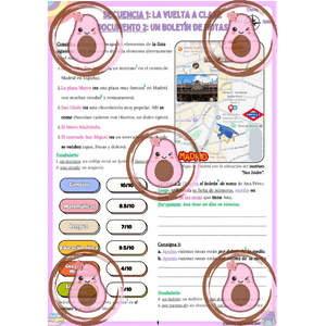 Relevé notes espagnol Madrid — Un boletín de notas