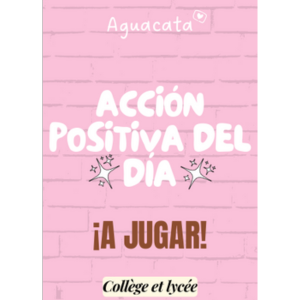 juego de cartas la acción positiva del día aguacata