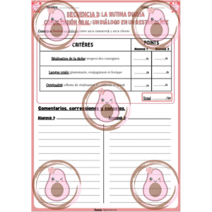 grille d'évaluation pour le dialogue camarer@cliente