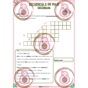 ✈️ Crucigrama lúdico - Vocabulario del viaje - Séquence 2 "De viaje" - 4ème 🧳