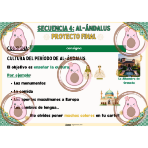 📜🌙 Consigne projet final type 1 - Séquence 4 "Al-Ándalus" - 4ème 🕌✨