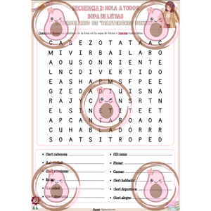 👋🏼 Sopa de letras vocabulario de "MasterChef Junior" - Séquence 2 "¡Hola a tod@s!" - 5ème ✨