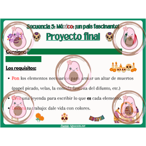 🇲🇽 Consignes projet final de type 2 - Un altar de muertos  – Séquence 5 « México: ¡un país fascinante! » – 5ème 💀