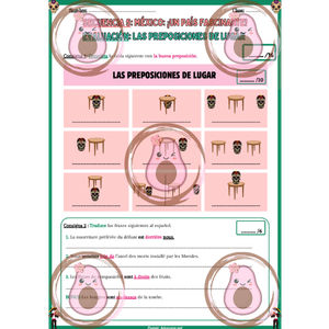 🇲🇽 Évaluation sur les prépositions de lieu – Séquence 5 « México: ¡un país fascinante! » – 5ème 💀
