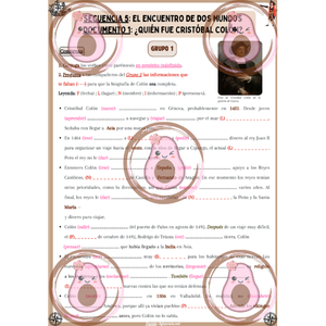 ⛵️Documento 1 "¿Quién fue Cristóbal Colón?"- Séquence 5 -"El encuentro de dos mundos" – 3ème ⚓️