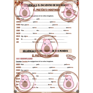 ⛵️ Pack exercices passé simple – Séquence 5 "El encuentro de dos mundos" – 3ème ⚓️