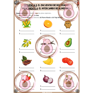 ⛵️Documento 4 "El intercambio de alimentos"- Séquence 5 -"El encuentro de dos mundos" – 3ème ⚓️