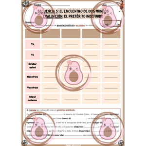 ⛵️Evaluación "el pretérito indefinido" - Séquence 5 - "El encuentro de dos mundos" – 3ème ⚓️