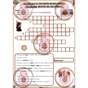 ⛵️Crucigrama après le document 3 - Séquence 5 « El encuentro de dos mundos » - 3ème ⚓️