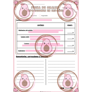 ✨ Grille pour passages à l'oral pour exposés 🌸