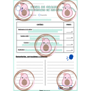 ✨ Grille pour passages à l'oral pour exposés 🌸 – Image 3