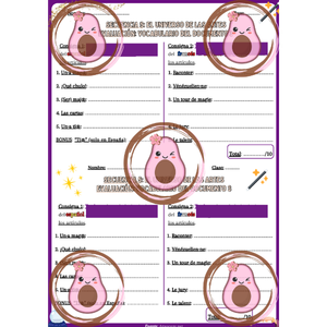 🎨 Évaluation de vocabulaire du document 3  - Séquence 5 "El universo de las artes" - 4ème 💃🏻