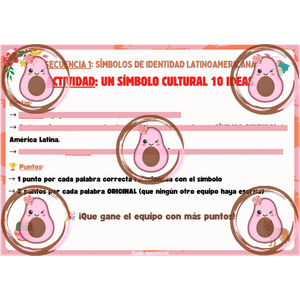 Jeu de cartes fin de séquence - Séquence 1 "Símbolos de identidad latinoamericana" - 2nde